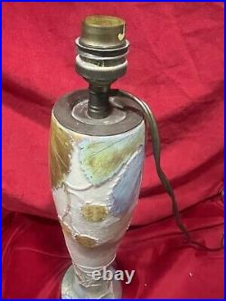 Pied De Lampe Art Nouveau Clain Perrier Pâte De Verre