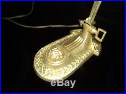 Pied De Lampe Bronze Laiton Tulipe Pate De Verre Daum Muller Art Deco/nouveau