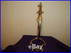 Pied De Lampe Bronze Tulipe Daum Muller Galle Art Deco/nouveau Pate De Verre