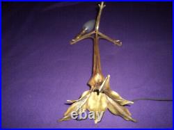 Pied De Lampe Laiton Art Nouveau/deco Majorelle Pate De Verre Daum Galle Muller