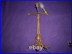 Pied De Lampe Laiton Art Nouveau/deco Majorelle Pate De Verre Daum Galle Muller