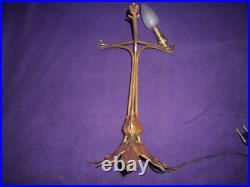 Pied De Lampe Laiton Art Nouveau/deco Majorelle Pate De Verre Daum Galle Muller