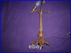 Pied De Lampe Laiton Art Nouveau/deco Majorelle Pate De Verre Daum Galle Muller