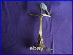 Pied De Lampe Laiton Art Nouveau/deco Majorelle Pate De Verre Daum Galle Muller