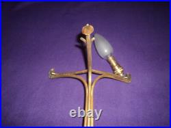 Pied De Lampe Laiton Art Nouveau/deco Majorelle Pate De Verre Daum Galle Muller