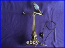 Pied De Lampe Laiton Art Nouveau/deco Majorelle Pate De Verre Daum Galle Muller