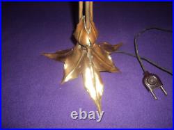 Pied De Lampe Laiton Art Nouveau/deco Majorelle Pate De Verre Daum Galle Muller