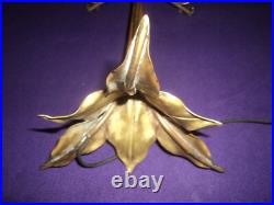 Pied De Lampe Laiton Art Nouveau/deco Majorelle Pate De Verre Daum Galle Muller