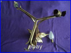 Pied De Lampe Laiton Art Nouveau/deco Majorelle Pate De Verre Daum Galle Muller