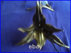 Pied De Lampe Laiton Art Nouveau/deco Majorelle Pate De Verre Daum Galle Muller