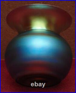 RAR Vase pâte de verre irisé Art Nouveau Loetz Kralik Palm Koenig tiffany favril