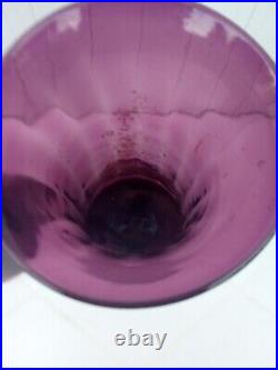 Rare Paire De Vases En Verre Mauve Émaillé Art Nouveau Théodore Legras