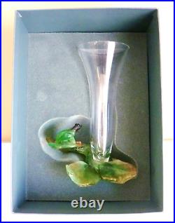 Rare Vase Grenouille, Signe Daum Cristal, Pate De Verre, Style Art Nouveau