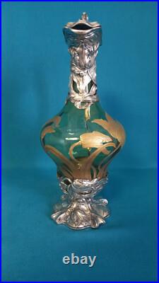 SAGLIER et MONTJOYE (attribué à) AIGUIÈRE ART NOUVEAU DÉCOR DE TULIPES SAGLIER et MONTJOYE (attribué à) AIGUIÈRE ART NOUVEAU DÉCOR DE TULIPES