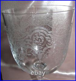 Série de 6 verres à vin Bourgogne cristal Baccarat service Médicis Art Nouveau