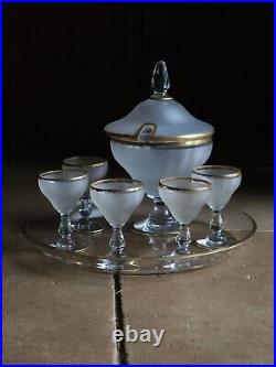 Service A Punch Compotier Art Nouveau 1890 1900 En Verre Et Or Art De La Table Service A Punch Compotier Art Nouveau 1890 1900 En Verre Et Or Art De La Table