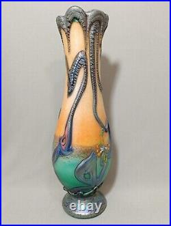 Style Art Nouveau artistes Verriers Guyot & Aconito Vase En Pâte De Verre Irisé