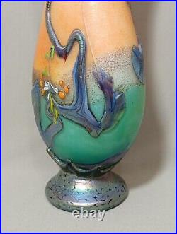 Style Art Nouveau artistes Verriers Guyot & Aconito Vase En Pâte De Verre Irisé