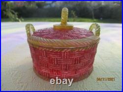 Sucrier ancien bonbonnière Panier en verre Art Nouveau Sucrier ancien bonbonnière Panier en verre Art Nouveau