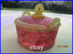 Sucrier ancien bonbonnière Panier en verre Art Nouveau Sucrier ancien bonbonnière Panier en verre Art Nouveau