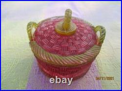 Sucrier ancien bonbonnière Panier en verre Art Nouveau Sucrier ancien bonbonnière Panier en verre Art Nouveau