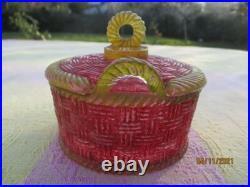 Sucrier ancien bonbonnière Panier en verre Art Nouveau Sucrier ancien bonbonnière Panier en verre Art Nouveau