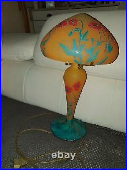 Superbe Lampe A Poser Forme Champignon Style Art Nouveau La Rochere