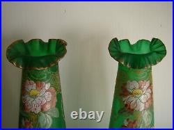 Superbe paire de vases Art Nouveau, décor dans le goût Montjoie, Legras, #1880#