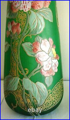 Superbe paire de vases Art Nouveau, décor dans le goût Montjoie, Legras, #1880#