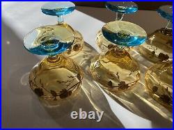 Superbes 8 verres Art Nouveau George Sand a voir