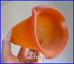 TULIPE PTE DE VERRE orange fleur bignone MULLER frères Art Déco / Nouveau TULIPE PTE DE VERRE orange fleur bignone MULLER frères Art Déco / Nouveau