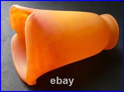 TULIPE PTE DE VERRE orange fleur bignone MULLER frères Art Déco / Nouveau TULIPE PTE DE VERRE orange fleur bignone MULLER frères Art Déco / Nouveau