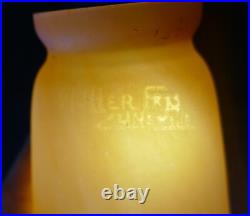 TULIPE PTE DE VERRE orange fleur bignone MULLER frères Art Déco / Nouveau TULIPE PTE DE VERRE orange fleur bignone MULLER frères Art Déco / Nouveau
