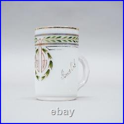 Tasse en Verre Art Nouveau Um 1910 Souvenir De Bad Orb Peinture Émail 1.10MIN