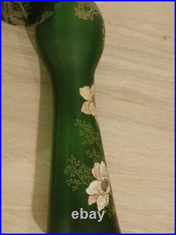 Très Grande Paire de Vases en Verre Émaillé LEGRAS, Art Nouveau, Ancien Très Grande Paire de Vases en Verre Émaillé LEGRAS, Art Nouveau, Ancien