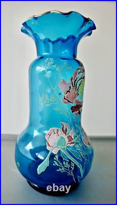VASE LEGRAS EN VERRE ÉMAILLÉ ÉPOQUE 1900 ART NOUVEAU 28,5 cm