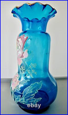 VASE LEGRAS EN VERRE ÉMAILLÉ ÉPOQUE 1900 ART NOUVEAU 28,5 cm