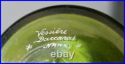 VESSIERE BACCARAT NANCY VASE ÉMAILLÉ IRISÉ ART NOUVEAU VERRE daum gallé