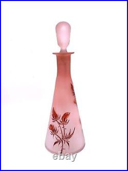 VESSIERE Nancy Flacon carafe en pâte de verre décor aux chardons Art Nouveau