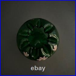 Vase 1900 Art Nouveau en verre émaillé forme polylobée décor floral M3444 Vase 1900 Art Nouveau en verre émaillé forme polylobée décor floral M3444