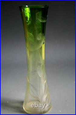 Vase Antique En Verre Moser Art Nouveau