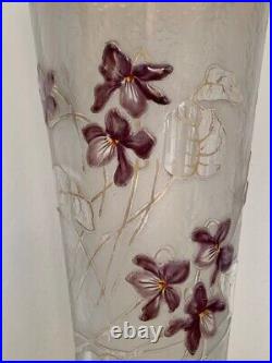 Vase Cornet Violettes Aux Vents Par Montjoye