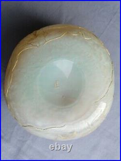 Vase DAUM NANCY art nouveau coupe grave irisé pâte verre glass jugendstil