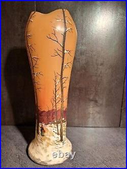Vase En Verre émaillé De Legras Art Nouveau