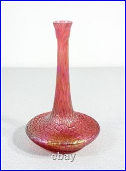 Vase Loetz Autriche Verre Soufflé Iridescent Art Nouveau Bouteille Soliflore