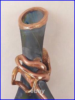 Vase Pâte de verre et Bronze Art Nouveau