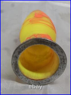Vase Pte De Verre Orange Jaune Nancy Art Deco Nouveau Amphore Fer Forge Vase Pte De Verre Orange Jaune Nancy Art Deco Nouveau Amphore Fer Forge
