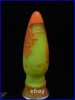 Vase Pte De Verre Orange Jaune Nancy Art Deco Nouveau Amphore Fer Forge Vase Pte De Verre Orange Jaune Nancy Art Deco Nouveau Amphore Fer Forge