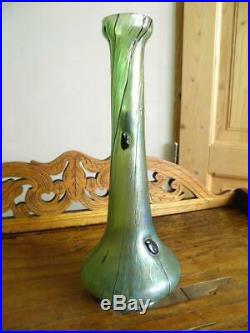 Vase Soliflore Irisé Art Nouveau Bohème Kralik Loetz Pallme-könig (333)