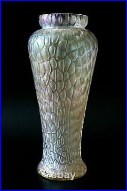 Vase Verre Irise Art Nouveau